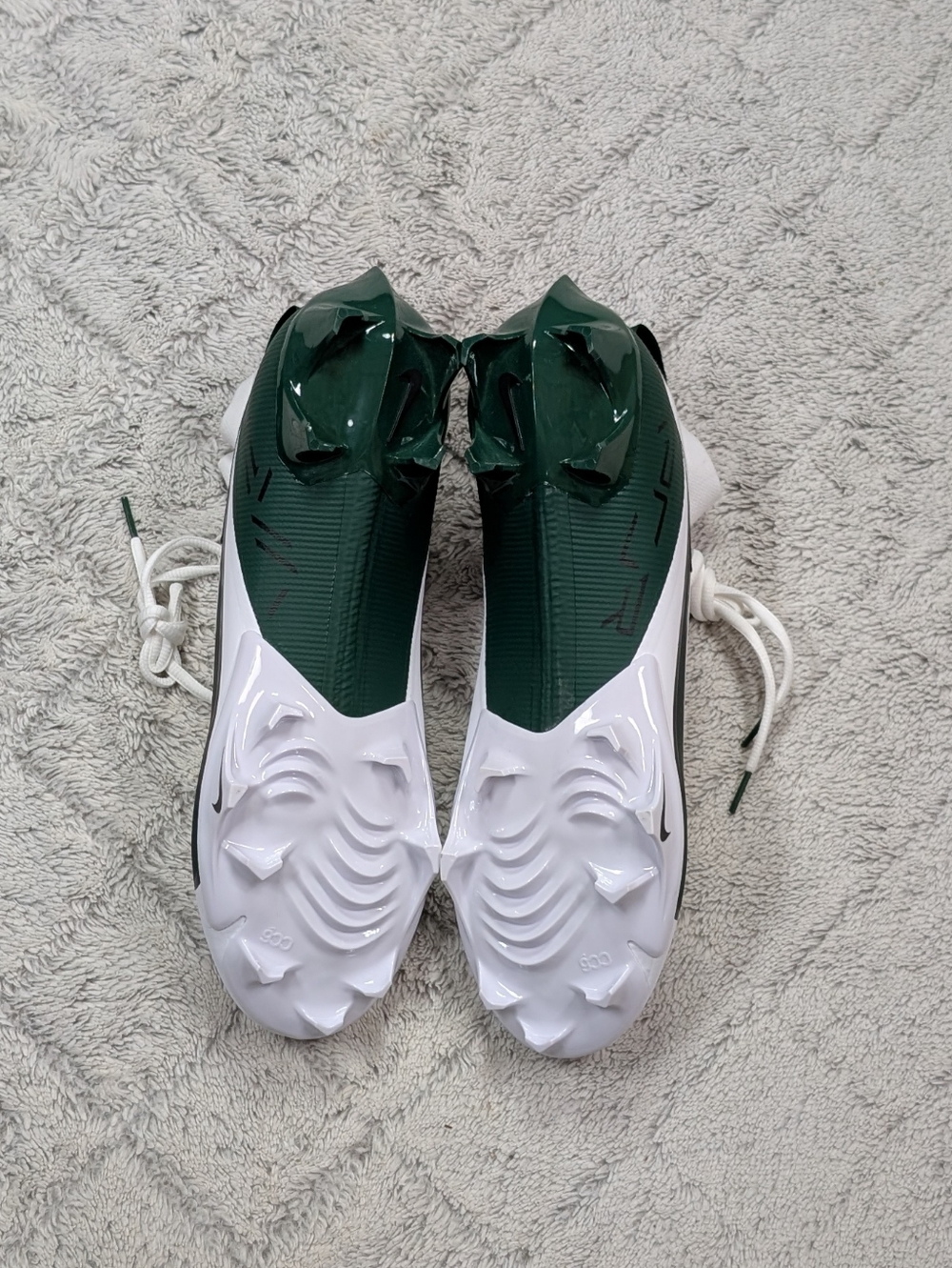 Nike Vapor Edge Pro 360 2 TB White Green Fir Football Cleats Mens 13 FQ4044-101 - Picture 6 of 7